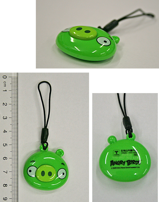 Tmoneyストラップ(ANGRY BIRDS グリーンピグ)