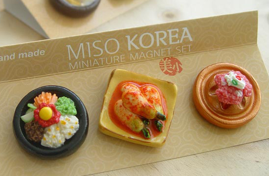 韓国　食べ物　メモ磁石セット（ビビンパ　セット）