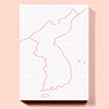 韓半島　白地図付箋