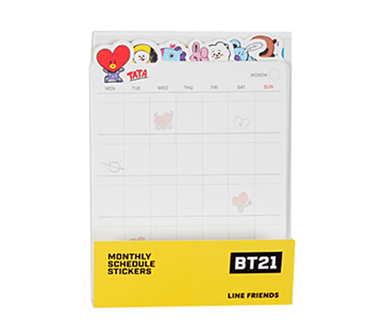BT21 スケジュール ステッカー