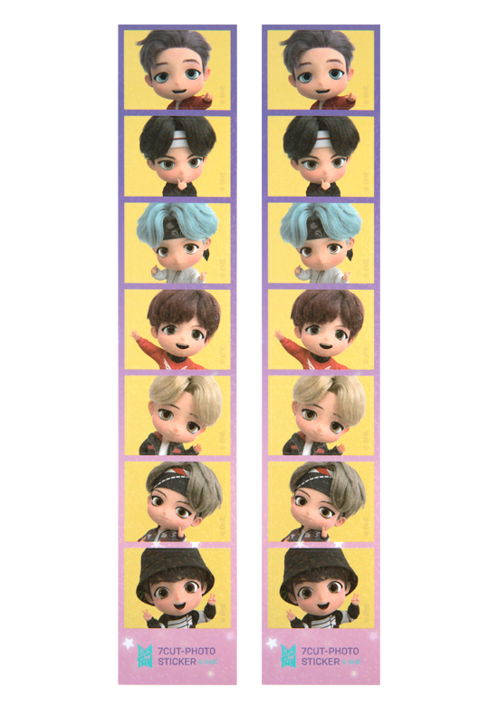 TinyTAN 7カット フォト ステッカー 2枚セット