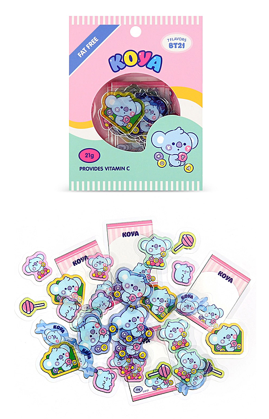 BT21 ベビー フレーク ステッカー パック JELLY CANDY