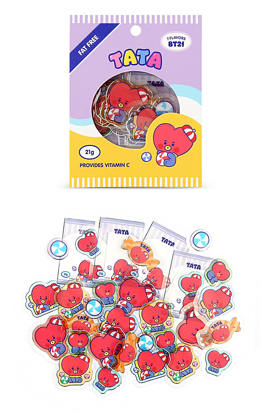 BT21 ベビー フレーク ステッカー パック JELLY CANDY