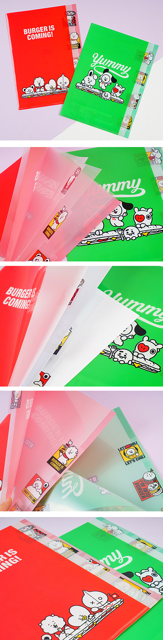 BT21 5ポケット インデックスファイル