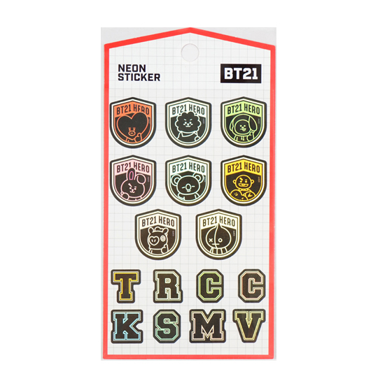 BT21 ネオン ステッカー