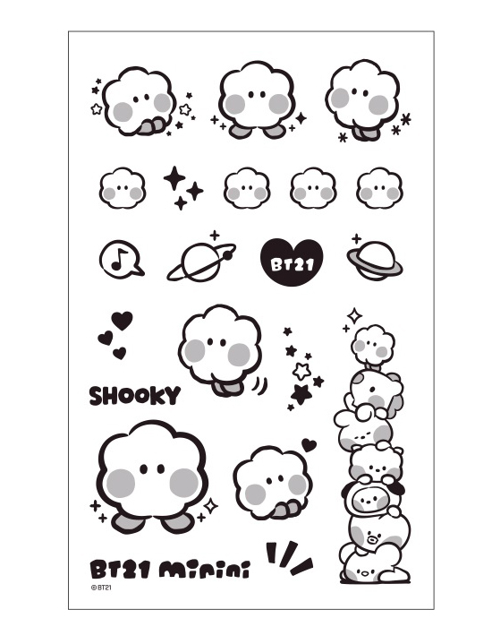 BT21 minini タトゥー ステッカー