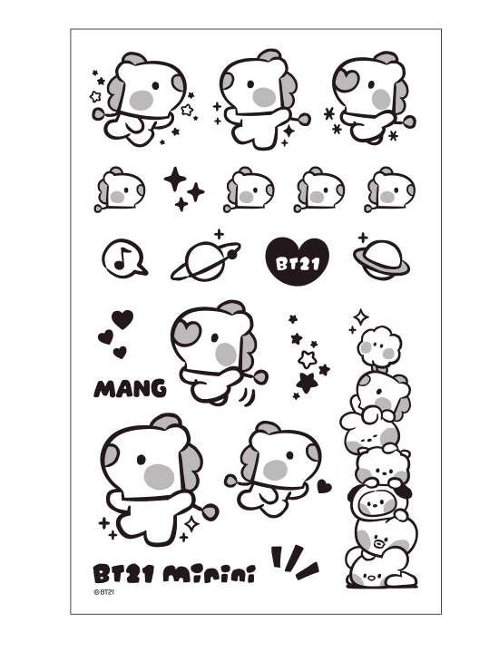 BT21 minini タトゥー ステッカー