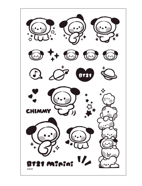 BT21 minini タトゥー ステッカー