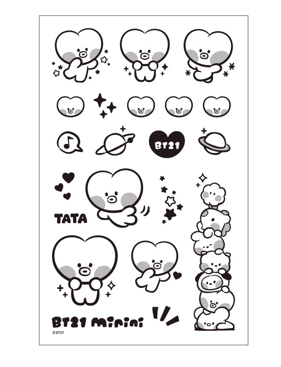 BT21 minini タトゥー ステッカー