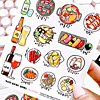 韓国 食べ物 フリーカット ステッカー