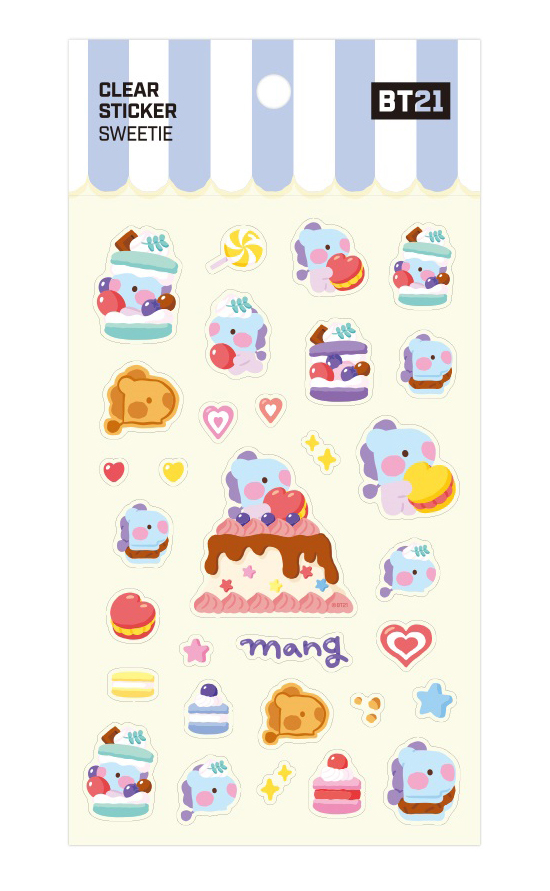 BT21 minini クリア ステッカー SWEETIE