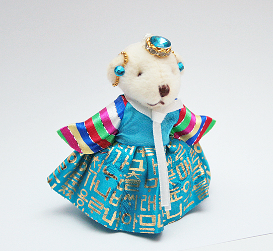 韓服 ぬいぐるみ くまストラップ
