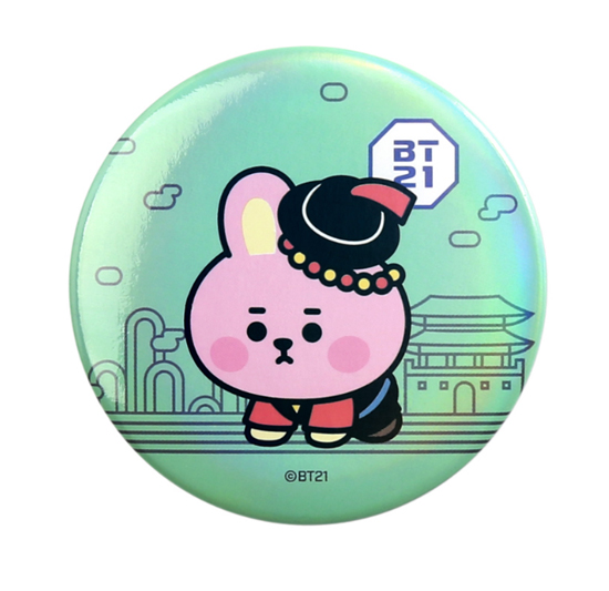 BT21 缶 バッジ −韓服−