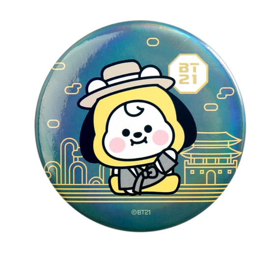 BT21 缶 バッジ −韓服−