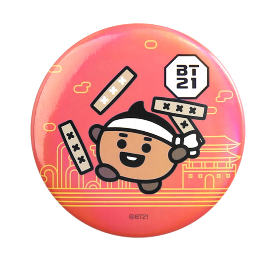 BT21 缶 バッジ −韓服−