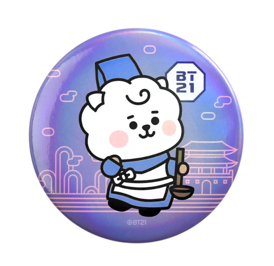 BT21 缶 バッジ −韓服−