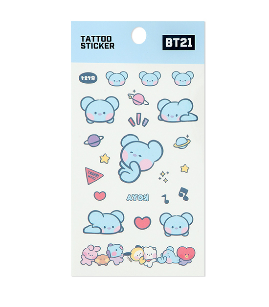 BT21 minini カラー タトゥー ステッカー
