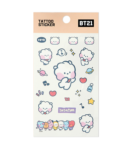 BT21 minini カラー タトゥー ステッカー