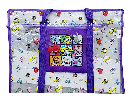 BT21 ターポリン バッグ 特大 WHITE