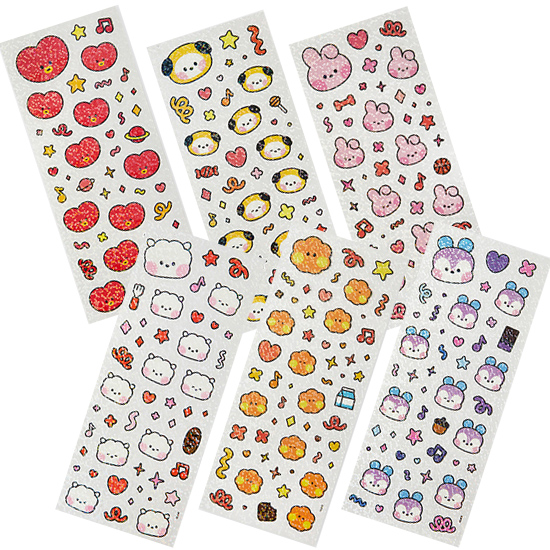 BT21 minini グリッター リムーバル ステッカー