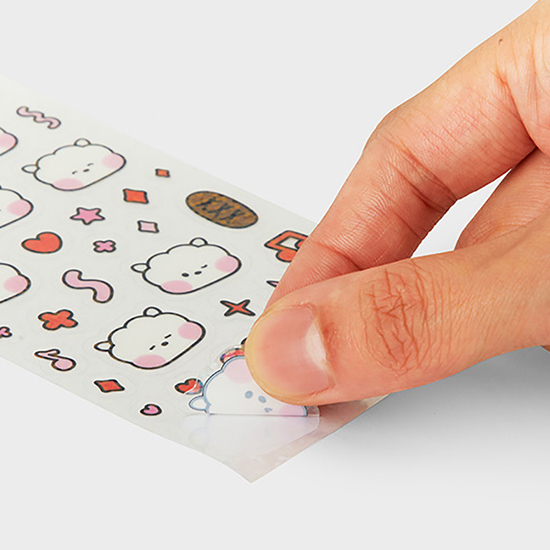 BT21 minini グリッター リムーバル ステッカー