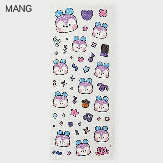 BT21 minini グリッター リムーバル ステッカー