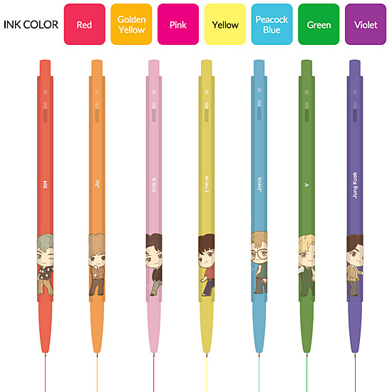 BTS TinyTAN モナミ ボールペン 7本セット(ダイナマイト)