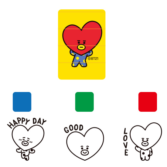 BT21 3ピース スタンプ