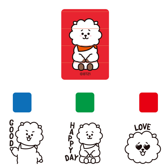 BT21 3ピース スタンプ