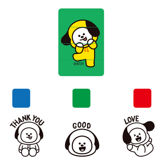 BT21 3ピース スタンプ