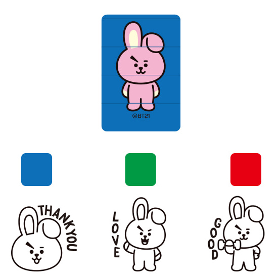 BT21 3ピース スタンプ