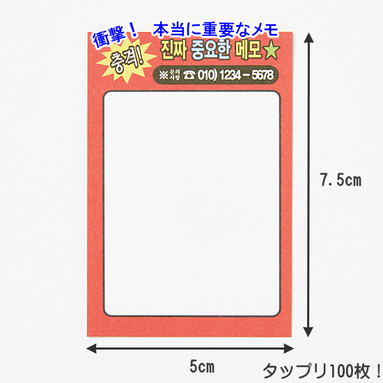 ハングル 本当に重要なメモ 付箋